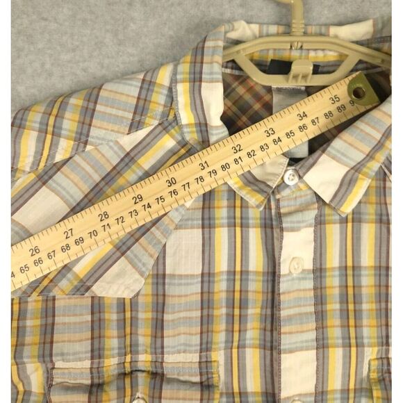 Patagonia Mens Button‎ Down Shirt Long Sleeve Large Organic Cotton Plaid Flannel - Picture 6 of 8